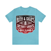 Load image into Gallery viewer, Ruth & Idgie's Secret Sauce Label Premium T-Shirt, Fried Green Tomatoes, BBQ