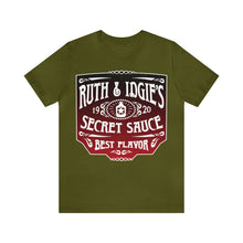 Load image into Gallery viewer, Ruth & Idgie's Secret Sauce Label Premium T-Shirt, Fried Green Tomatoes, BBQ