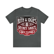 Load image into Gallery viewer, Ruth & Idgie's Secret Sauce Label Premium T-Shirt, Fried Green Tomatoes, BBQ