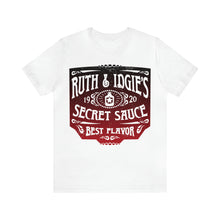 Load image into Gallery viewer, Ruth & Idgie's Secret Sauce Label Premium T-Shirt, Fried Green Tomatoes, BBQ
