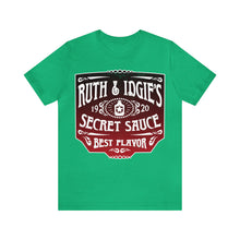Load image into Gallery viewer, Ruth & Idgie's Secret Sauce Label Premium T-Shirt, Fried Green Tomatoes, BBQ