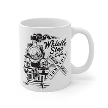 Load image into Gallery viewer, whistle stop cafe mug, fried green tomatoes