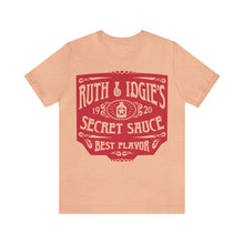 Load image into Gallery viewer, Ruth & Idgie's Secret Sauce Label Premium T-Shirt, Fried Green Tomatoes, BBQ
