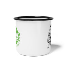 Load image into Gallery viewer, Fried Green Tomatoes Served Hot & Train Enamel Camp Mug, Whistle Stop