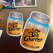 Load image into Gallery viewer, Bee Charmer, Mason Jar Honey - Premium Stickers & Magnets | Fried Green Tomatoes