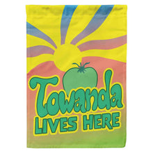 Load image into Gallery viewer, Towanda Lives Here - Yard or Garden Flag | Fried Green Tomatoes (Flag Only)
