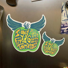 Load image into Gallery viewer, Flying Green Tomato - Premium Stickers &amp; Magnets | Fried Green Tomatoes