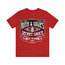Load image into Gallery viewer, Ruth &amp; Idgie&#39;s Secret Sauce Label Premium T-Shirt, Fried Green Tomatoes, BBQ