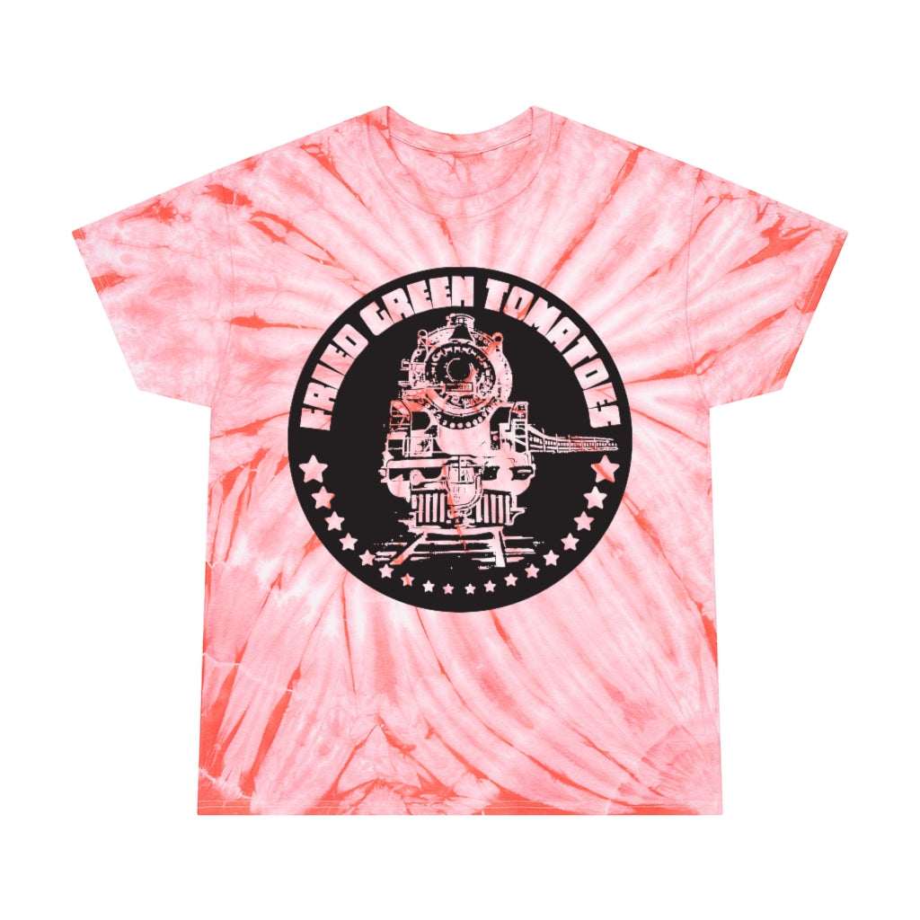 Whistle Stop Green Train Whistle Tomatoes, Stop Fried Tie Dye T-Shirt