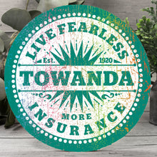 Load image into Gallery viewer, Towanda Round Wood Wall Art | Fried Green Tomatoes Sign