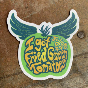 Flying Green Tomato - Premium Stickers & Magnets | Fried Green Tomatoes